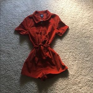 Red-Orange Romper